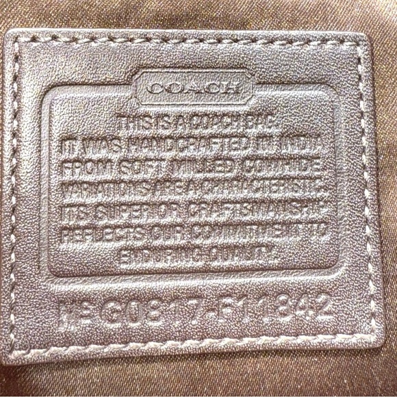 Coach Signature Sufflette Pebbled Leather Shoulder Chocolate Brown SOHO - Picture 15 of 17